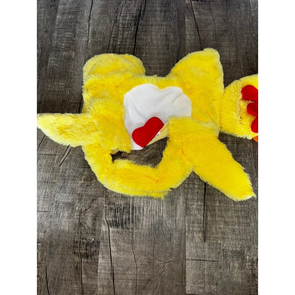 Yellow Chicken Plush Pet Costume Two Piece Small Dog Halloween Outfit